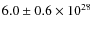 $6.0\pm0.6 \times10^{28}$