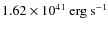 $\rm 1.62\times 10^{41}~erg~s^{-1}$