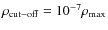 $\rho_{\rm cut-off} =
10^{-7} \rho_{\rm max}$