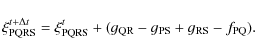 \begin{displaymath}\xi_{\rm PQRS}^{t+\Delta t} = \xi_{\rm PQRS}^{t} + (g_{\rm QR}-g_{\rm PS}+g_{\rm RS}-f_{\rm PQ}).
\end{displaymath}