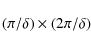 \begin{displaymath}(\pi/\delta) \times (2\pi/\delta)\end{displaymath}