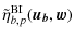 $\displaystyle \tilde{\eta}^{\rm BI}_{b,p}(\vec{u_b}, \vec{w})$