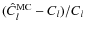$(\hat{C}^{\rm MC}_l-C_l)/C_l$