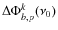 $ \Delta\Phi^k_{b,p}(\nu_0)$