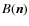 $B(\vec{n})$