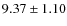 $9.37 \pm 1.10$