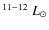 $^{11{\rm -}12}~L_\odot$