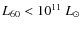 $L_{60} < 10^{11}~L_\odot$