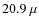 $20.9~\mu$