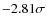 $-2.81\sigma $