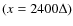 $(x=2400\Delta)$