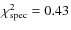 $\chi^2_{\rm {spec}} = 0.43$