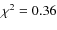 $\chi^2=0.36$