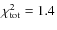 $\chi^2_{\rm {tot}} = 1.4$