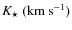 $K_{\star}~(\rm {km~s^{-1}})$