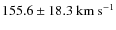 $155.6\pm18.3~\rm {km~s^{-1}}$