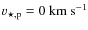 $v_{\rm\star,p}=0~{\rm km~s^{-1}}$
