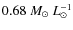 $0.68~M_\odot~L_\odot^{-1}$