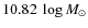 $10.82~\log M_\odot$