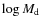 $\log M_{\rm d}$