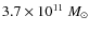 $3.7 \times 10^{11}~M_\odot$