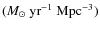$(M_\odot~\mbox{yr}^{-1}~\mbox{Mpc}^{-3})$