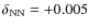 $\delta _{\rm NN} = +0.005$