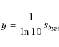 \begin{displaymath}%
y =\frac{1}{\ln 10} s_{\delta_{\rm NN}}
\end{displaymath}