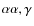 $\alpha \alpha ,\gamma $