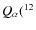 $Q_\alpha(^{12}$