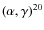 $(\alpha,\gamma)^{20}$