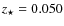 $z_{\star}=0.050$