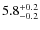 $\rm 5.8_{-0.2}^{+0.2}$