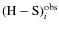 $({\rm H-S})_i^{\rm obs}$