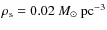 $\rho_{\rm s}=0.02~M_\odot~{\rm pc}^{-3}$