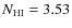 $N_{\rm HI}=3.53$