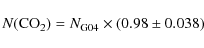 \begin{displaymath}%
N({\rm CO}_2) = N_{\rm G04} \times (0.98 \pm 0.038)
\end{displaymath}