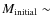 $M_{\rm initial} \sim$