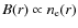 $B(r)
\propto n_{\rm e}(r)$
