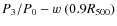 $P_3/P_0-w\ (0.9R_{500})$