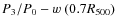 $P_3/P_0-w\ (0.7R_{500})$