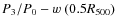 $P_3/P_0-w\ (0.5R_{500})$