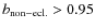 $b_{\rm non-ecl.} > 0.95$