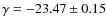 $\gamma = -23.47\pm0.15$