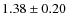 $1.38\pm0.20$