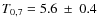 $T_{{\rm0},7}= 5.6~\pm~0.4$