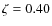 $\zeta = 0.40$