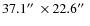 $37.1\hbox {$^{\prime \prime }$ }\times 22.6\hbox {$^{\prime \prime }$ }$