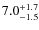 $\rm 7.0^{+1.7}_{-1.5}$