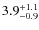 $\rm 3.9^{+1.1}_{-0.9}$
